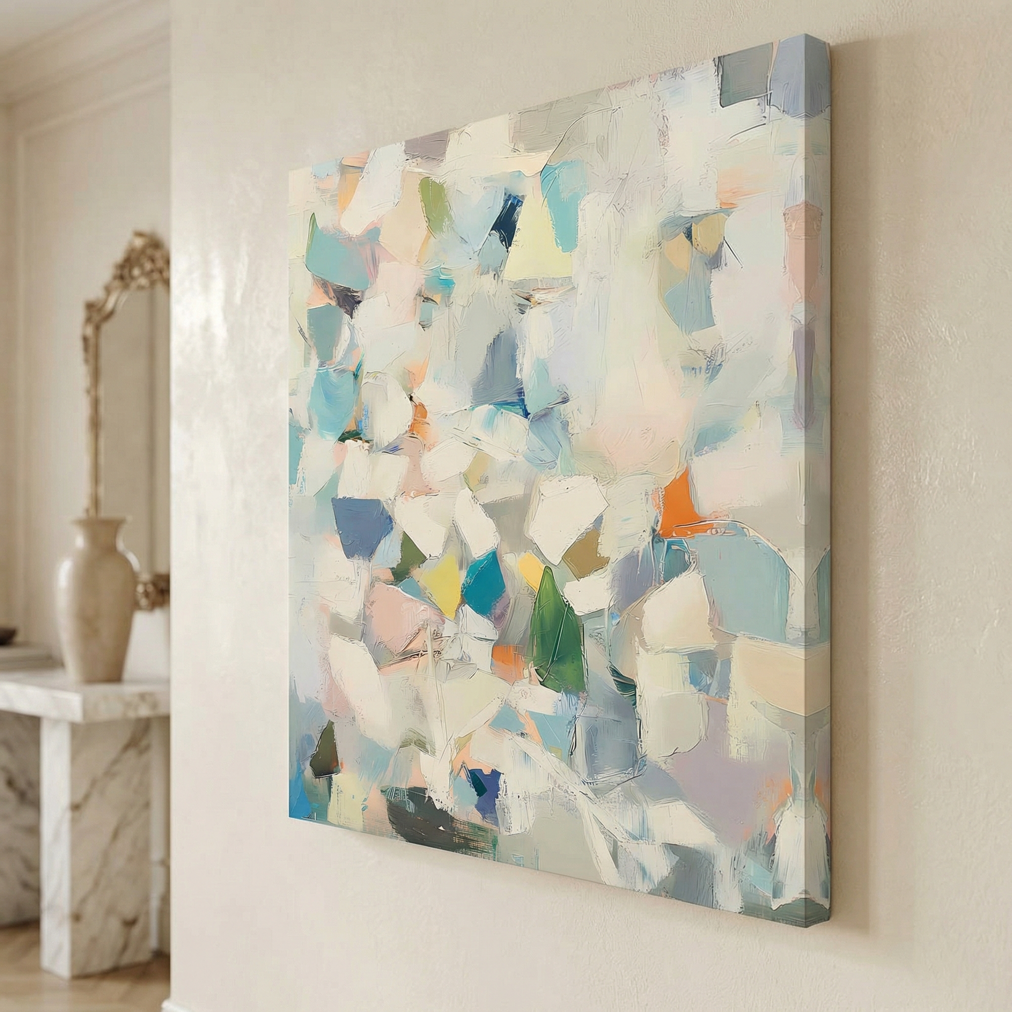 Mixed Colored Abstract shown in a room