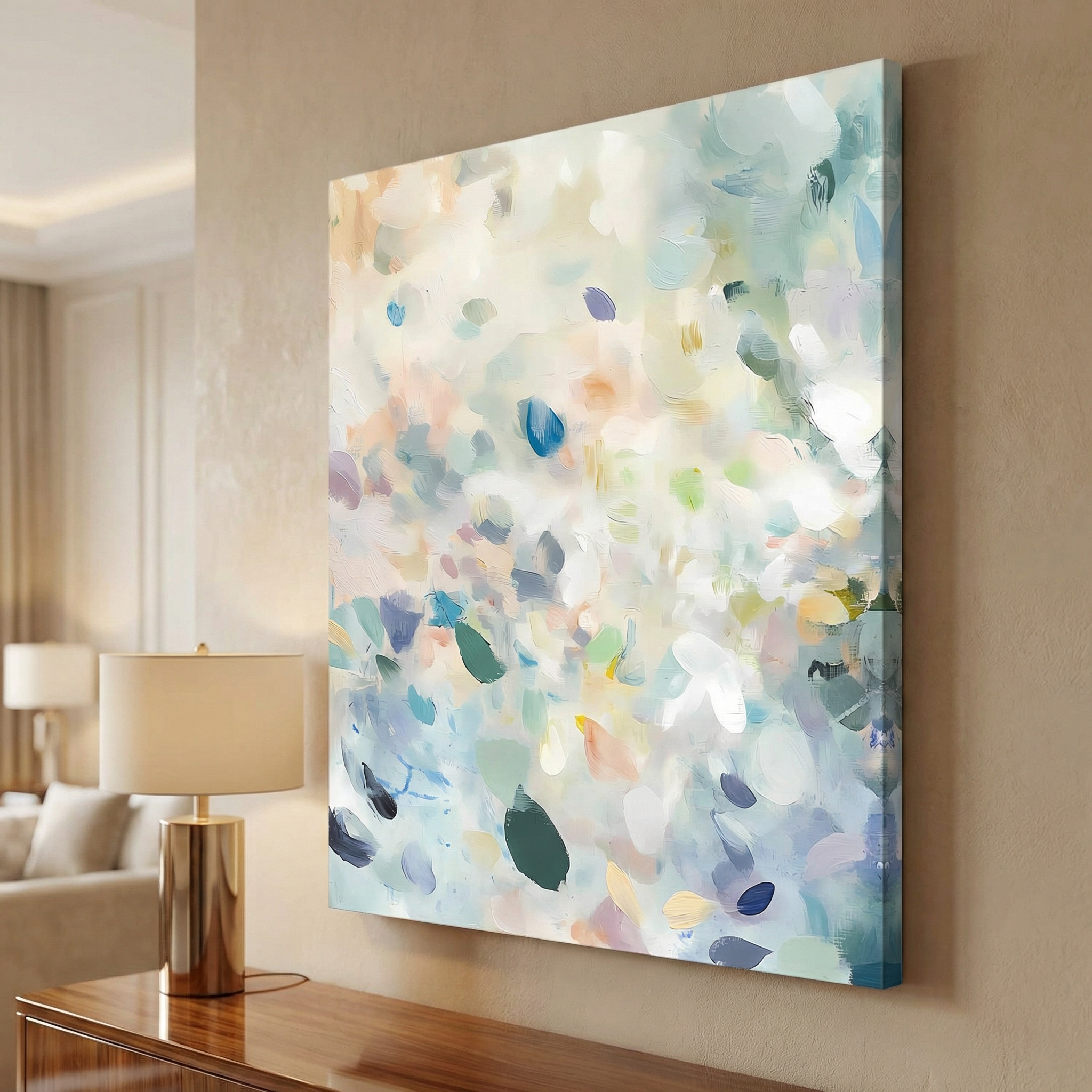 Dreamlike Multicolor Abstract shown in a room