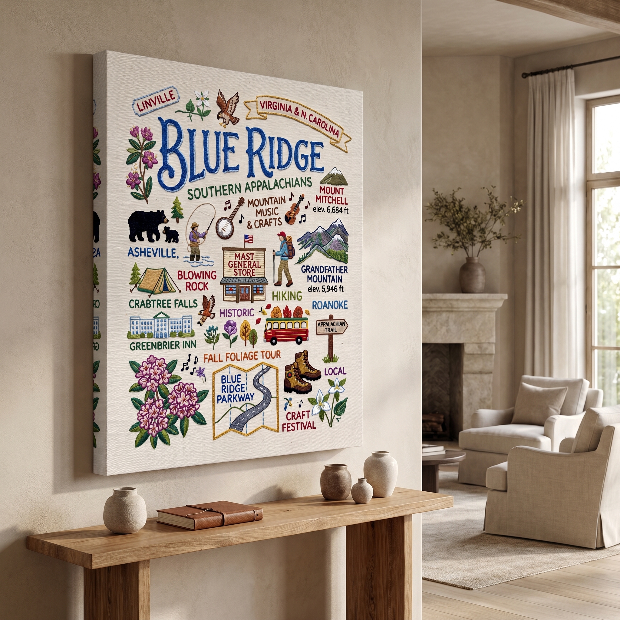 Blue Ridge Appalachian Sampler shown in a room