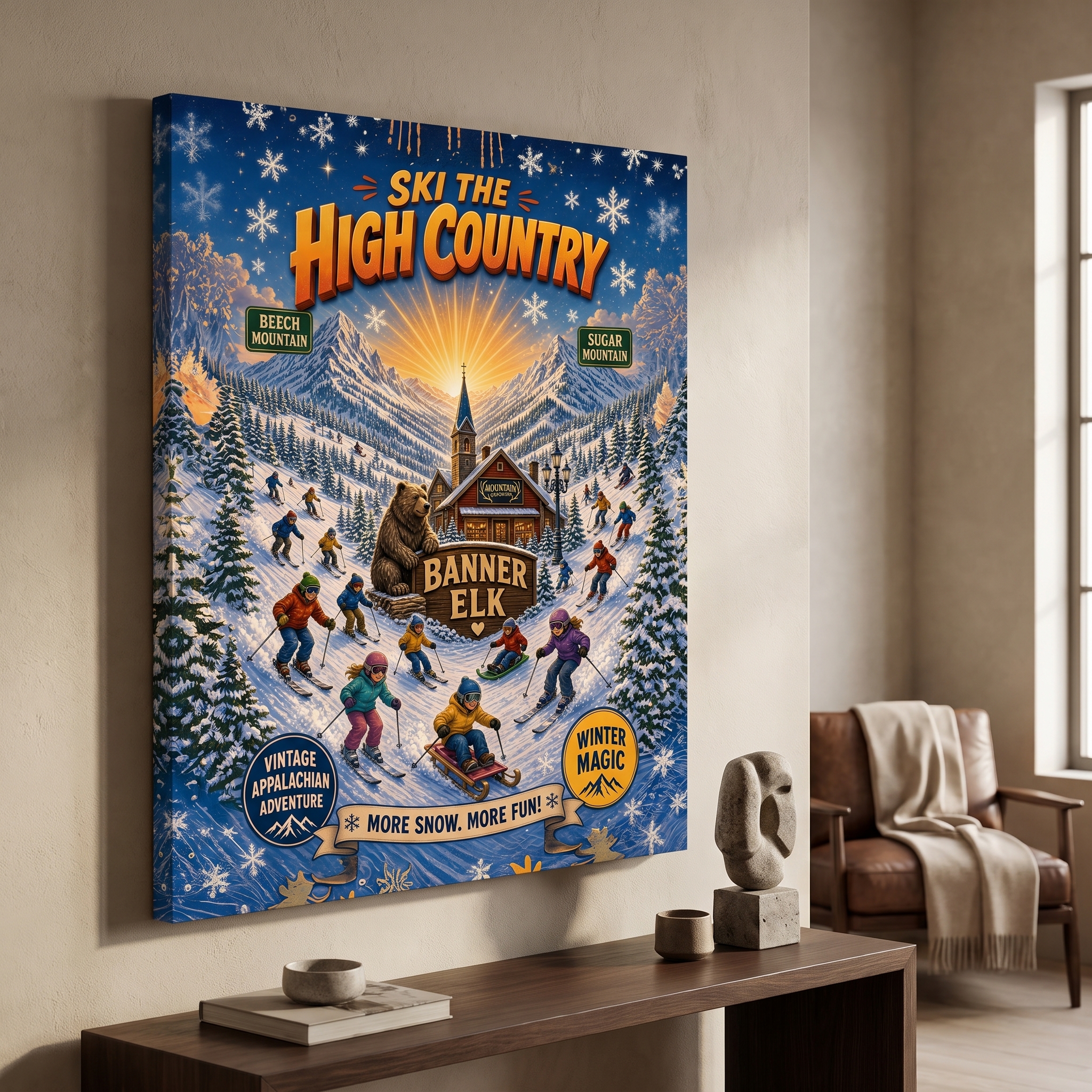 Ski the High Country shown in a room