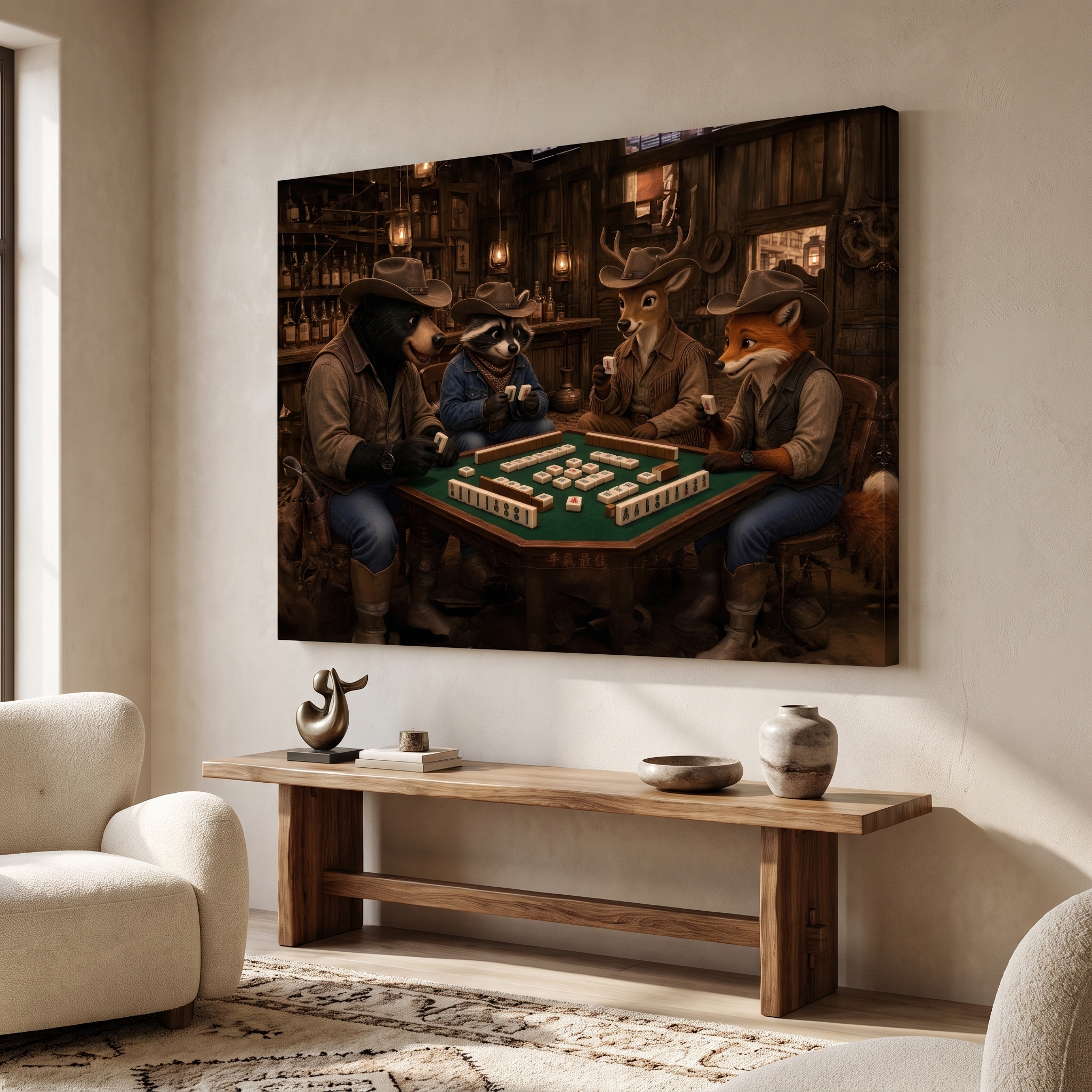 High Country Mahjong Night shown in a room