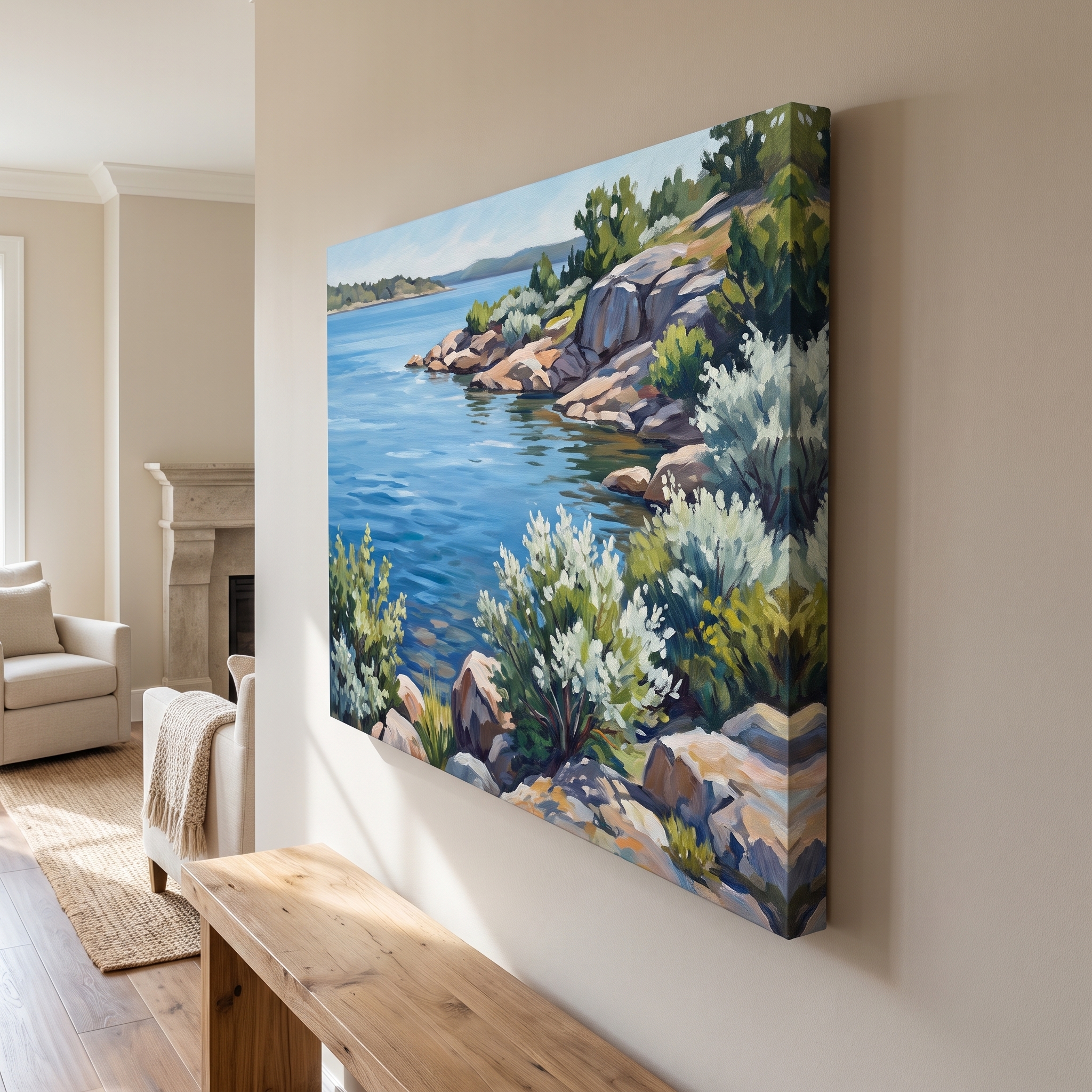 Quiet Waters shown in a room