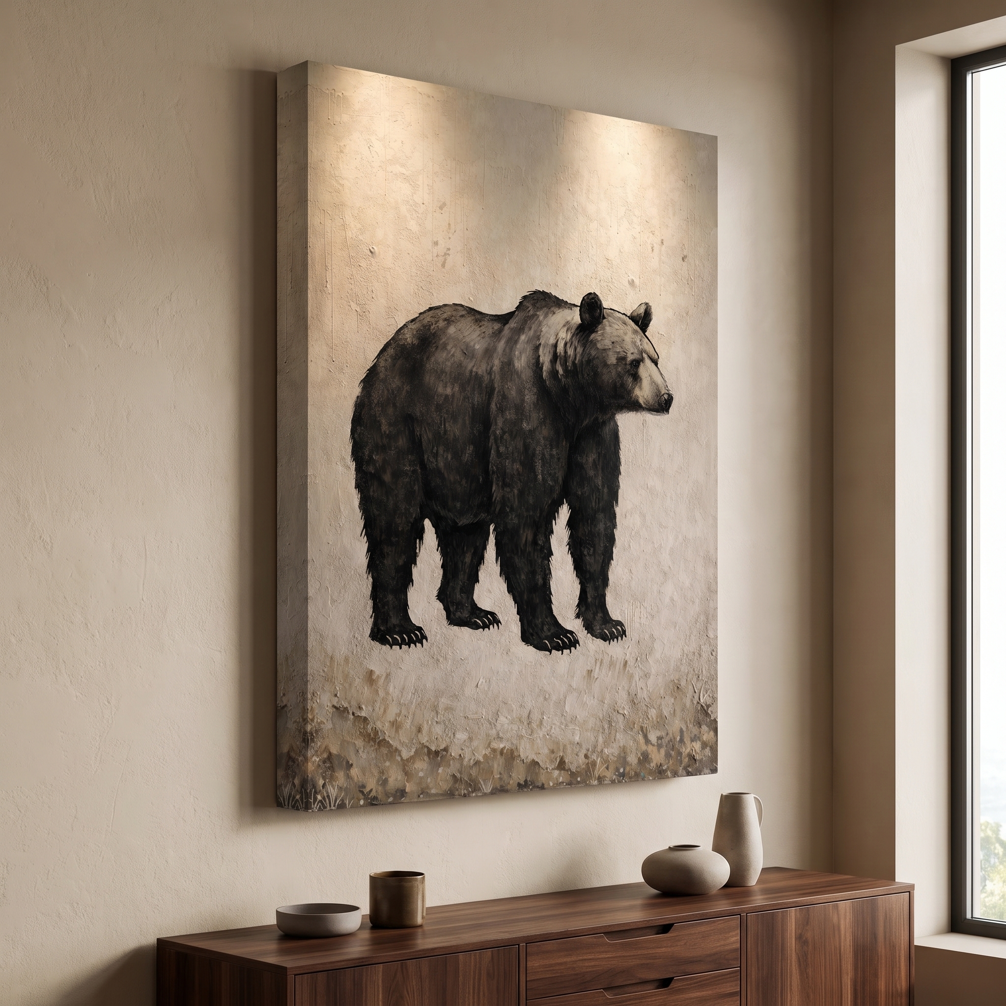 Black Bear Study shown in a room